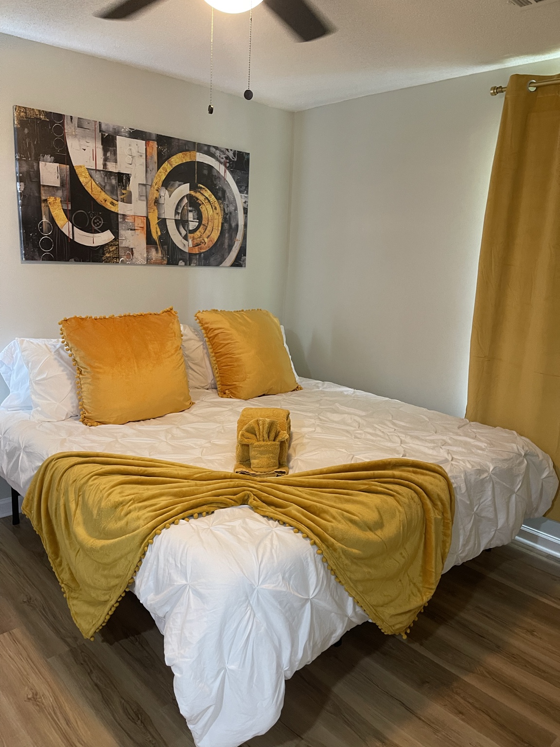 Guest-ready bedroom setup for vacation rental