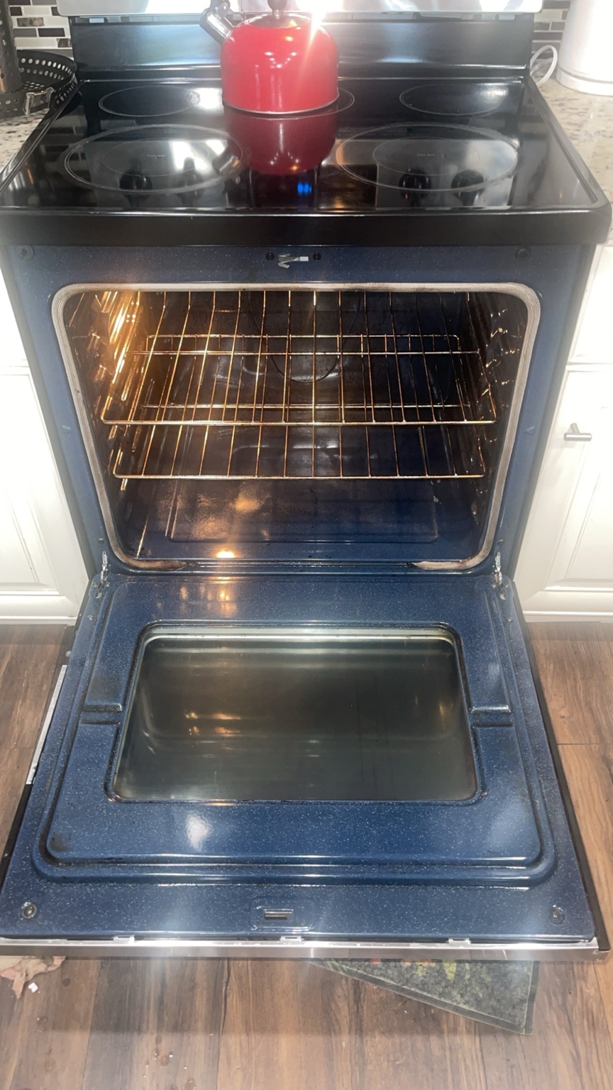 Clean oven after cleaning